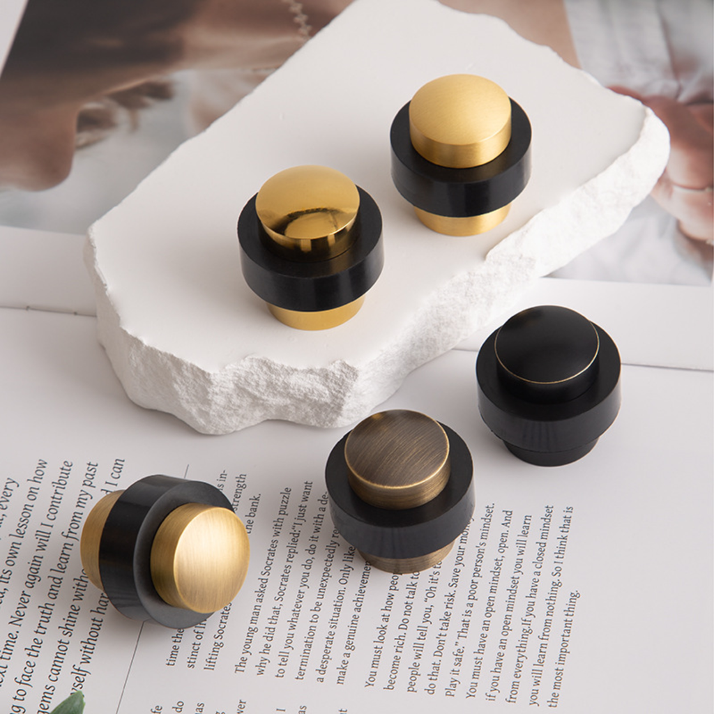 The Ravello - Ringed Brass Door Stop