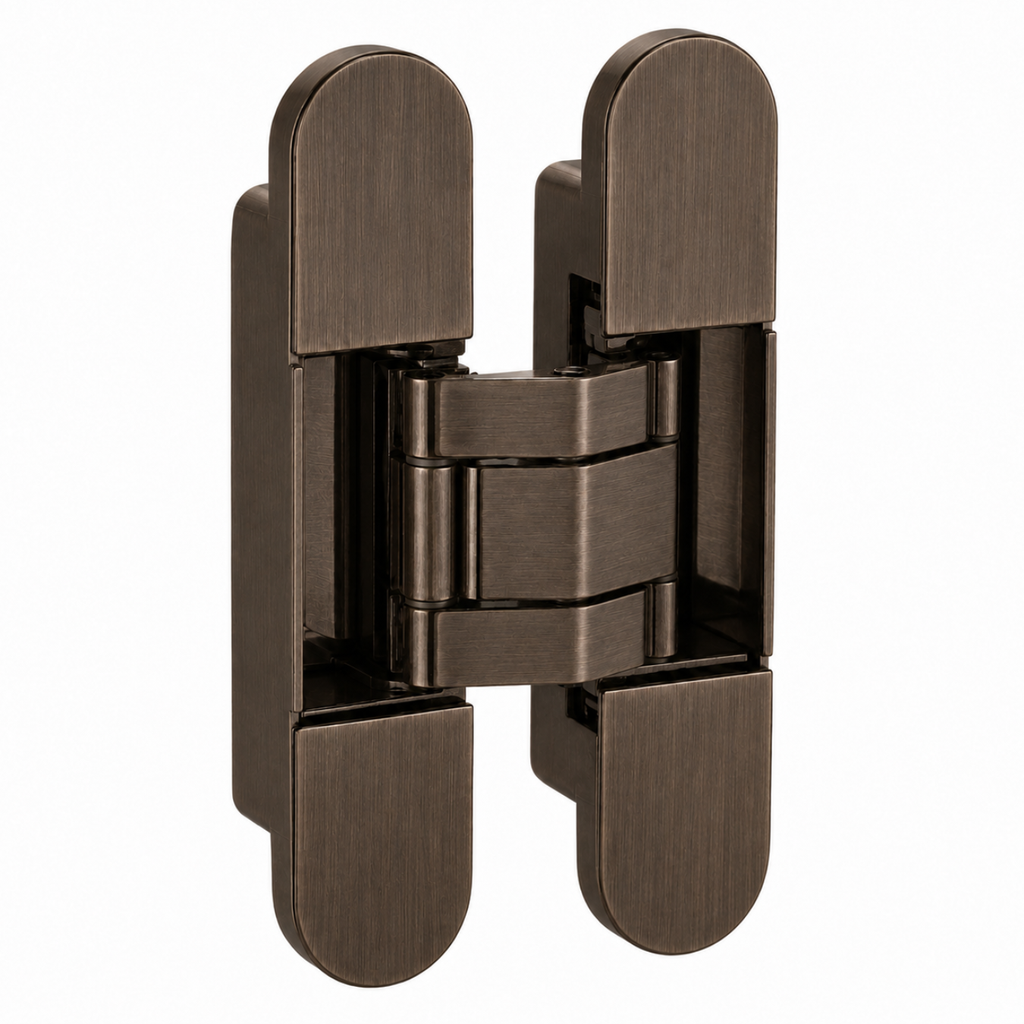 Concealed Brass Recessed Hinge — 5.31" × 1.10"