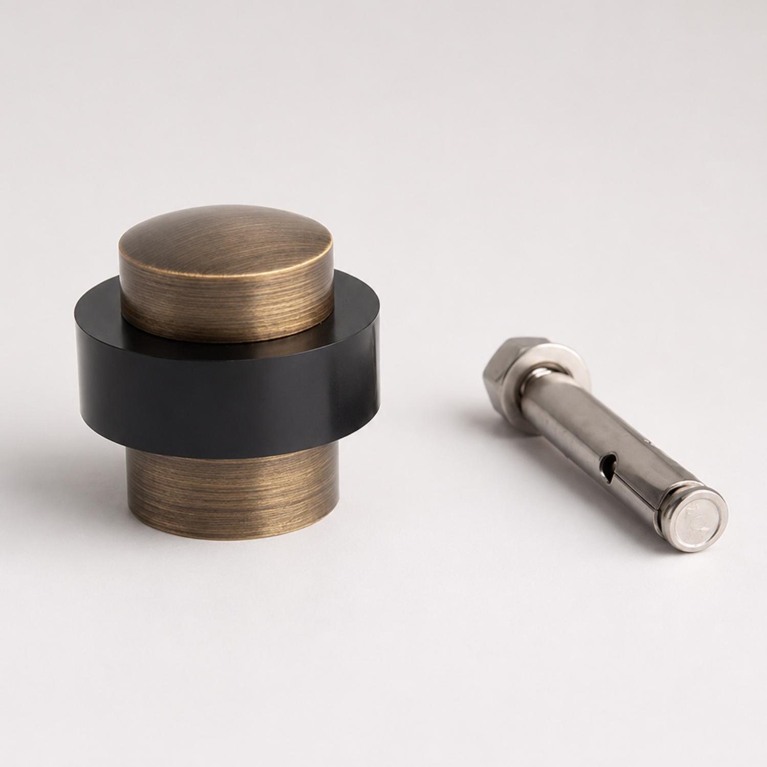 The Ravello - Ringed Brass Door Stop