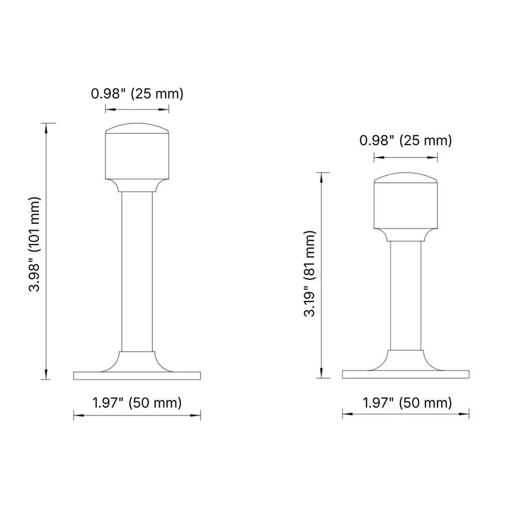 Column Brass Door Stop