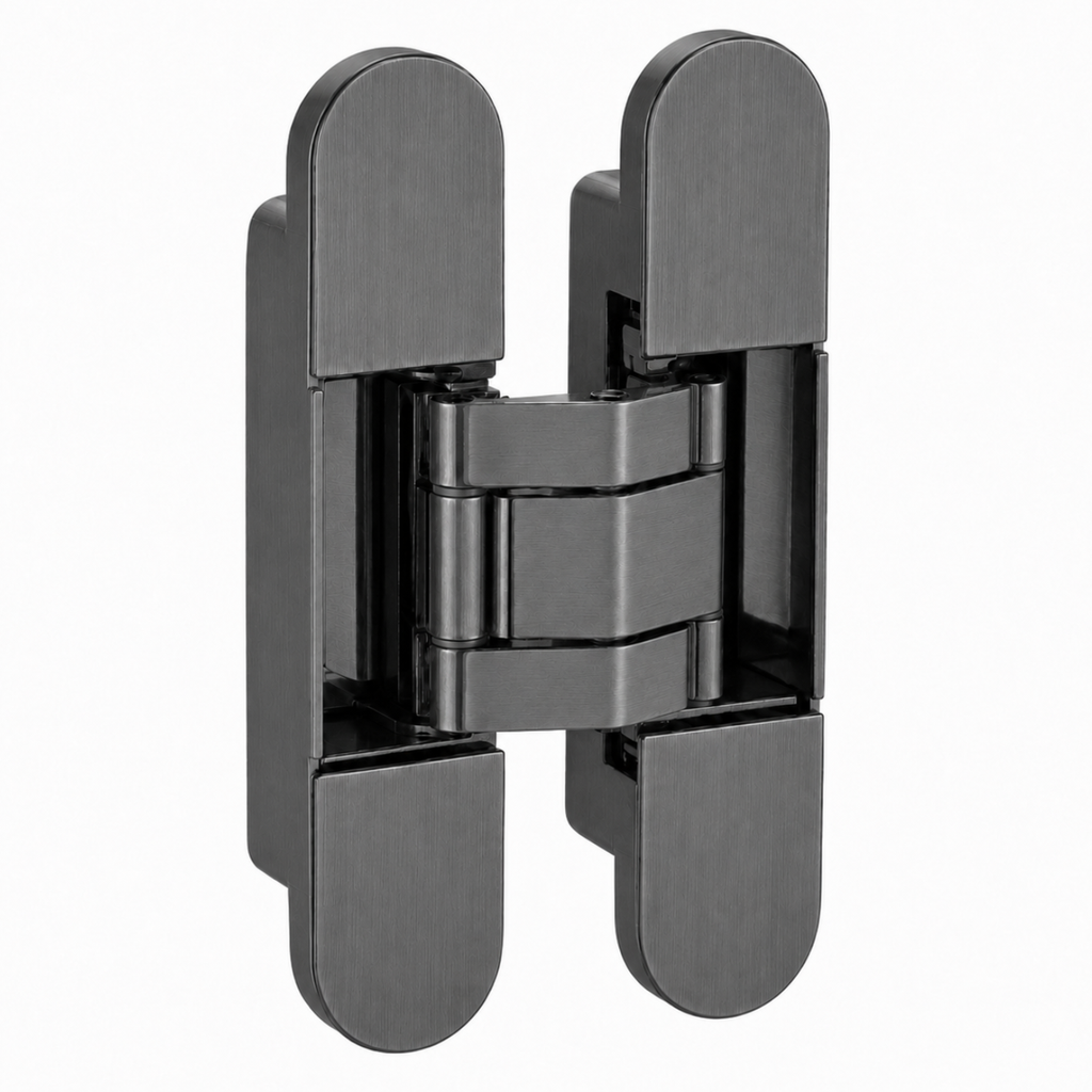 Concealed Brass Recessed Hinge — 5.31" × 1.10"