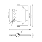 Butterfly Brass Hinge — 4.33" × 3.07"