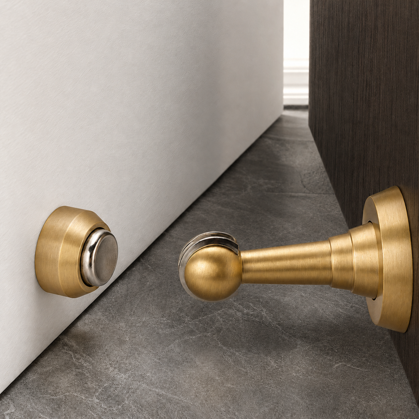 Magnetic Brass Pedestal Door Stop