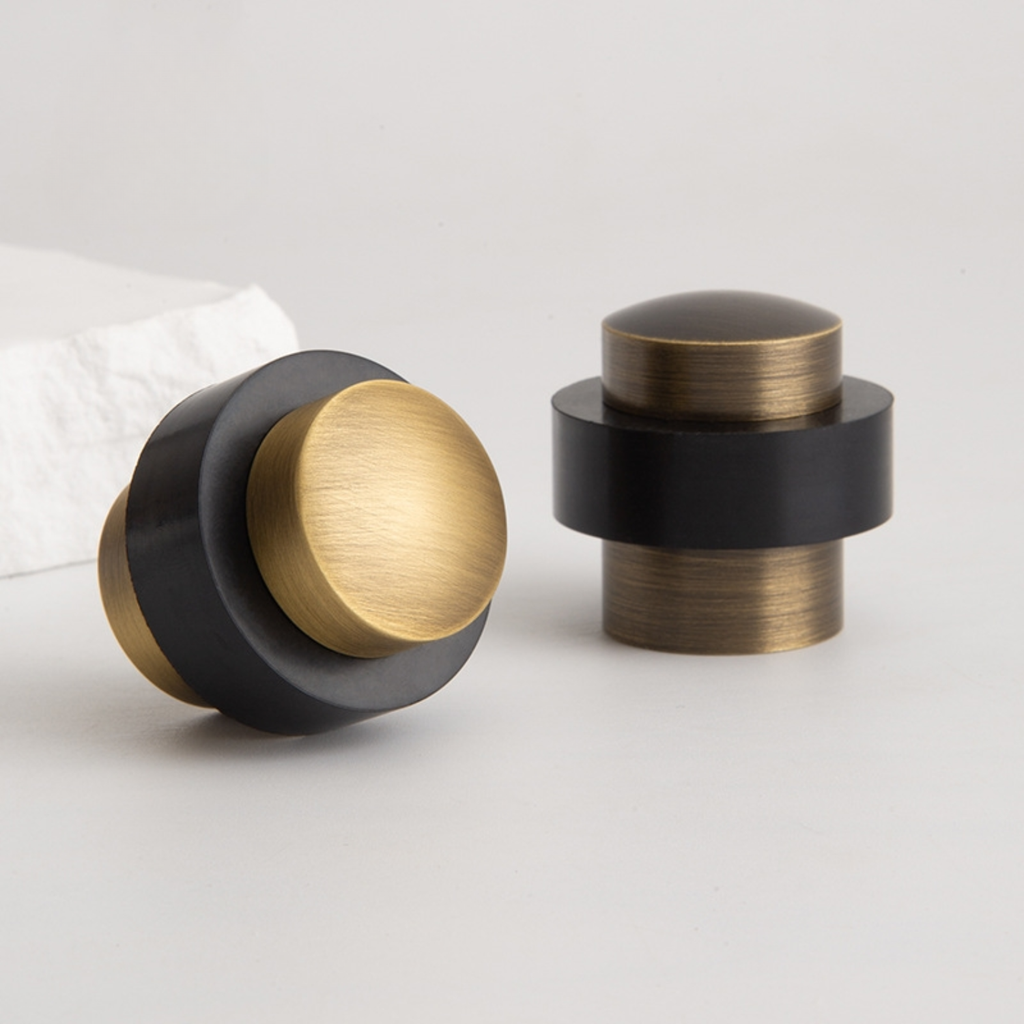 The Ravello - Ringed Brass Door Stop