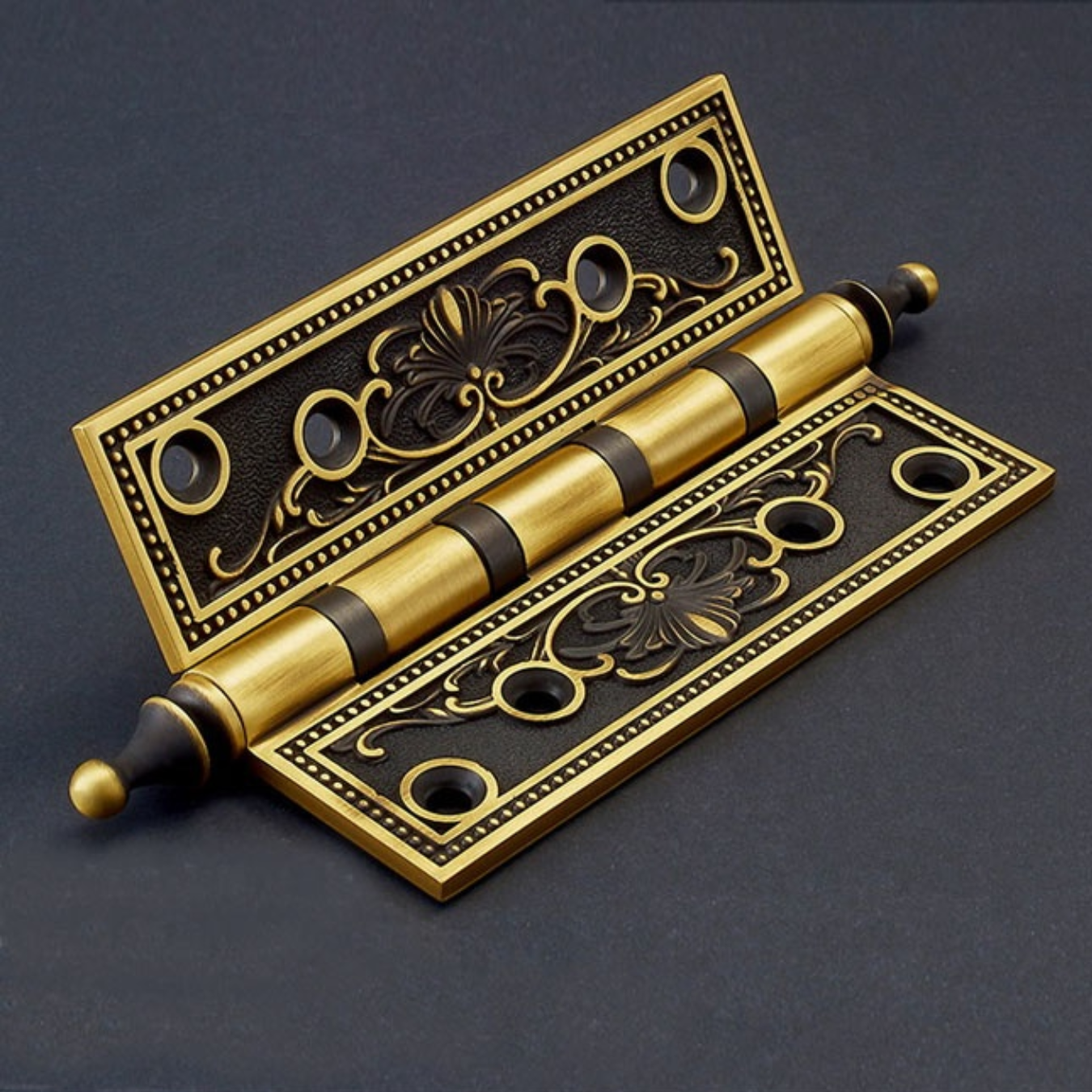 Ornate Brass Door Hinge