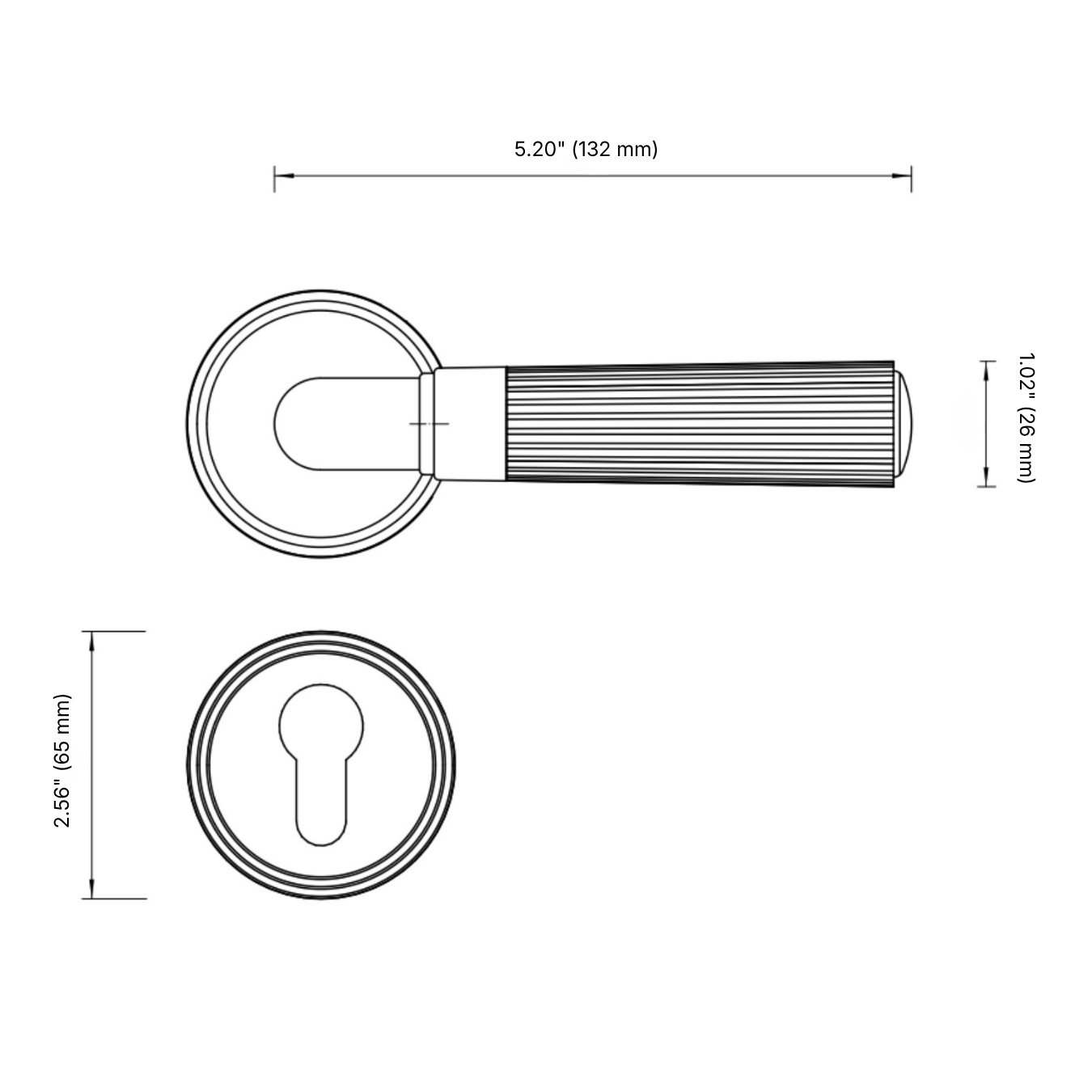 The Versailles — Fluted Acrylic Handle