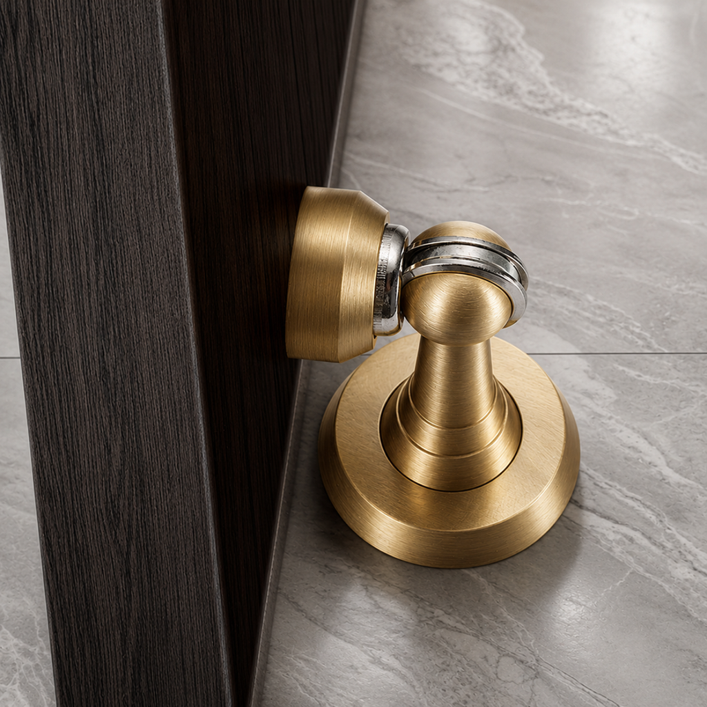Magnetic Brass Pedestal Door Stop