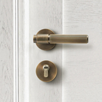 The Marbella — Reeded Solid Brass Door Handle Set