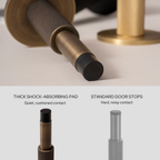 Knurled Solid Brass Cylinder Door Stop