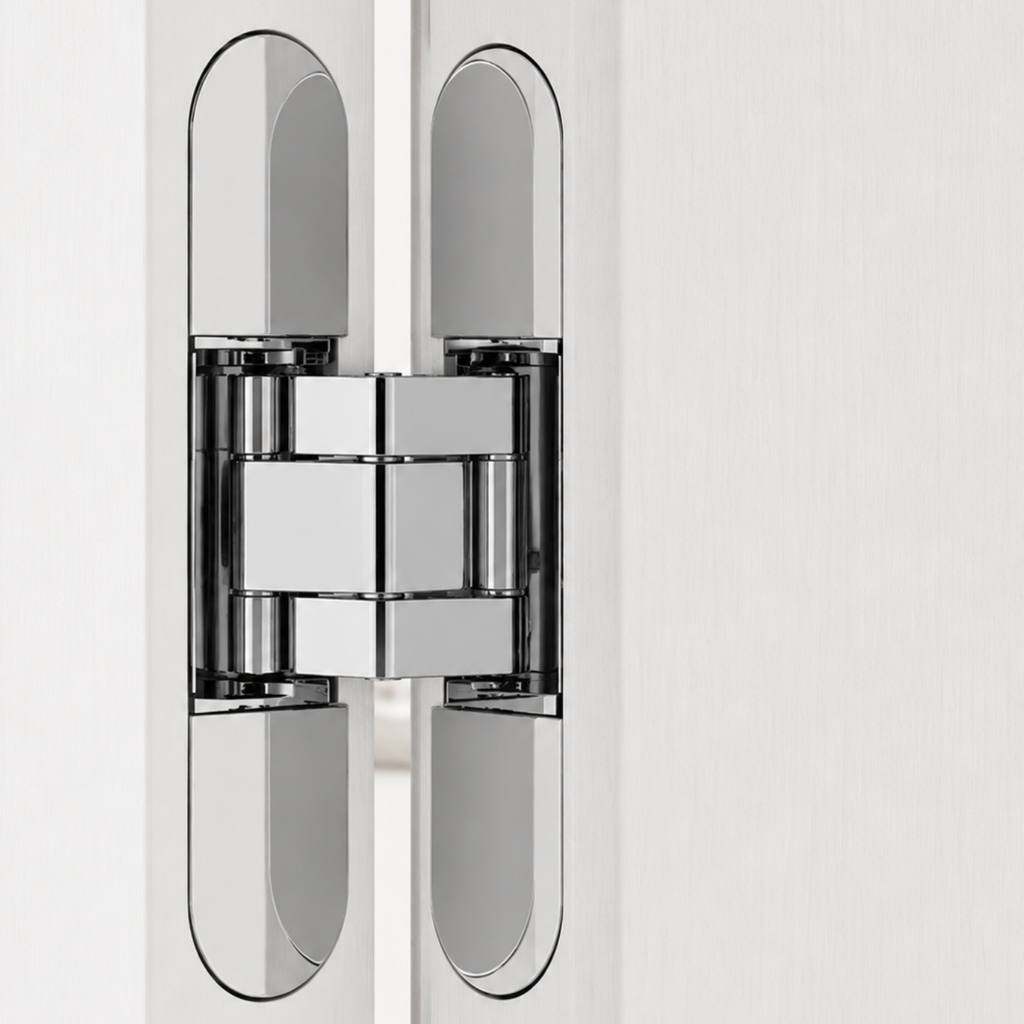 Concealed Brass Recessed Hinge — 5.31" × 1.10"