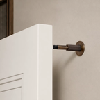 Knurled Solid Brass Cylinder Door Stop