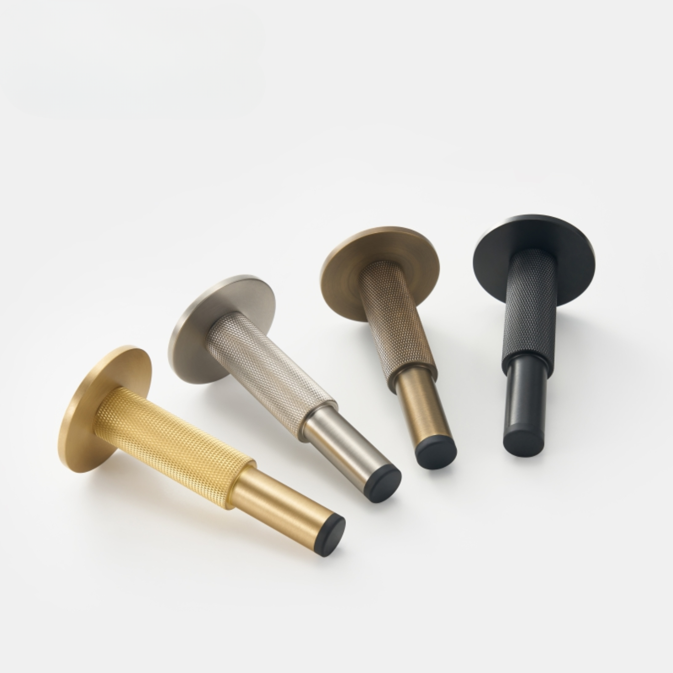 Knurled Brass Cylinder Door Stop