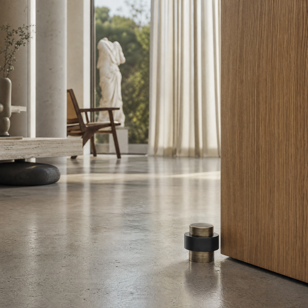 The Ravello - Ringed Brass Door Stop