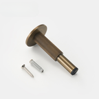 Knurled Brass Cylinder Door Stop