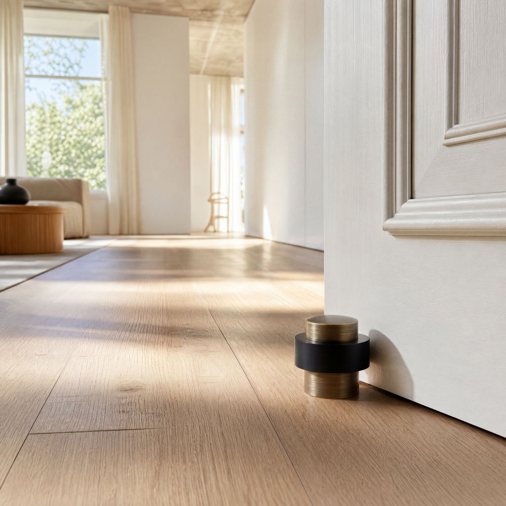 The Ravello - Ringed Brass Door Stop