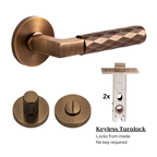 The Amalfi — Faceted Solid Brass Handle Set