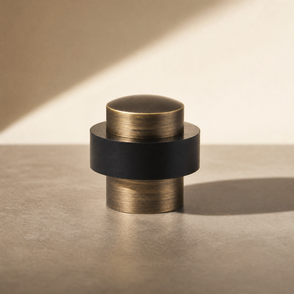 The Ravello - Ringed Brass Door Stop