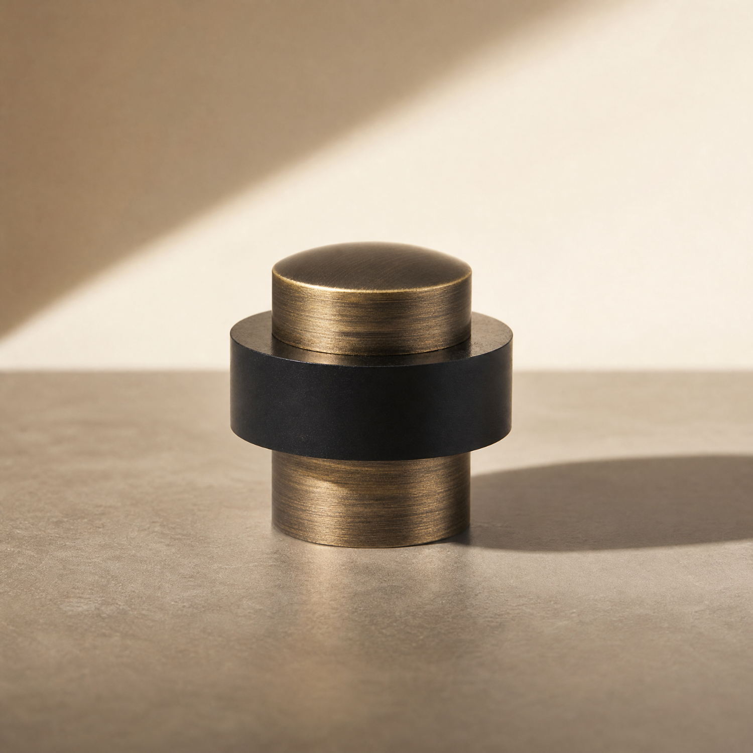 The Ravello - Ringed Brass Door Stop