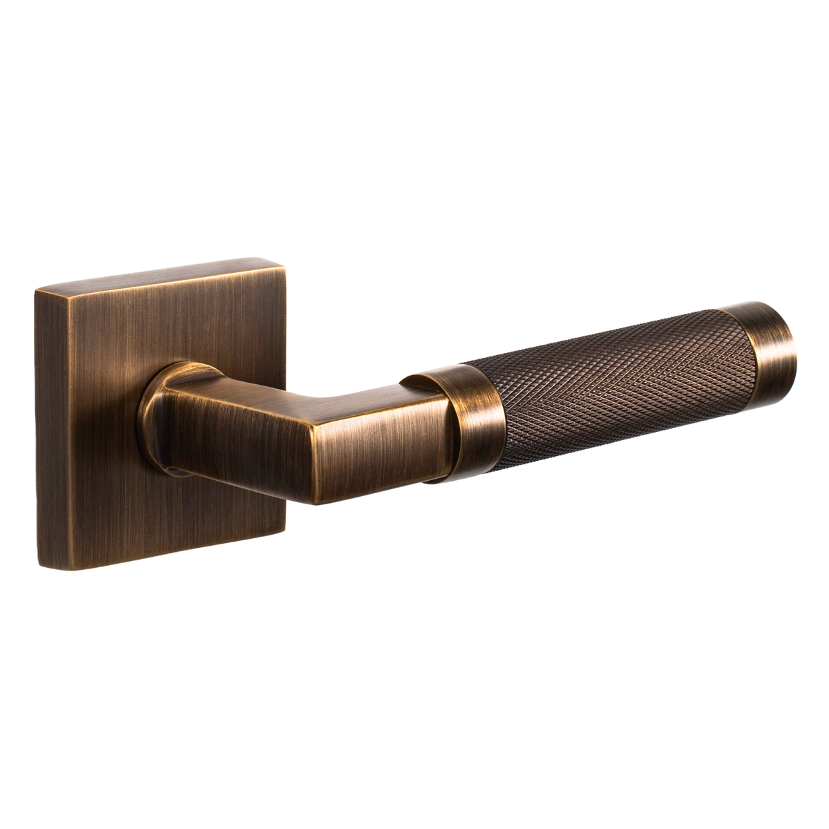 The Valencia — Knurled Solid Brass Handle Set