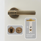 The Marbella — Reeded Solid Brass Door Handle Set