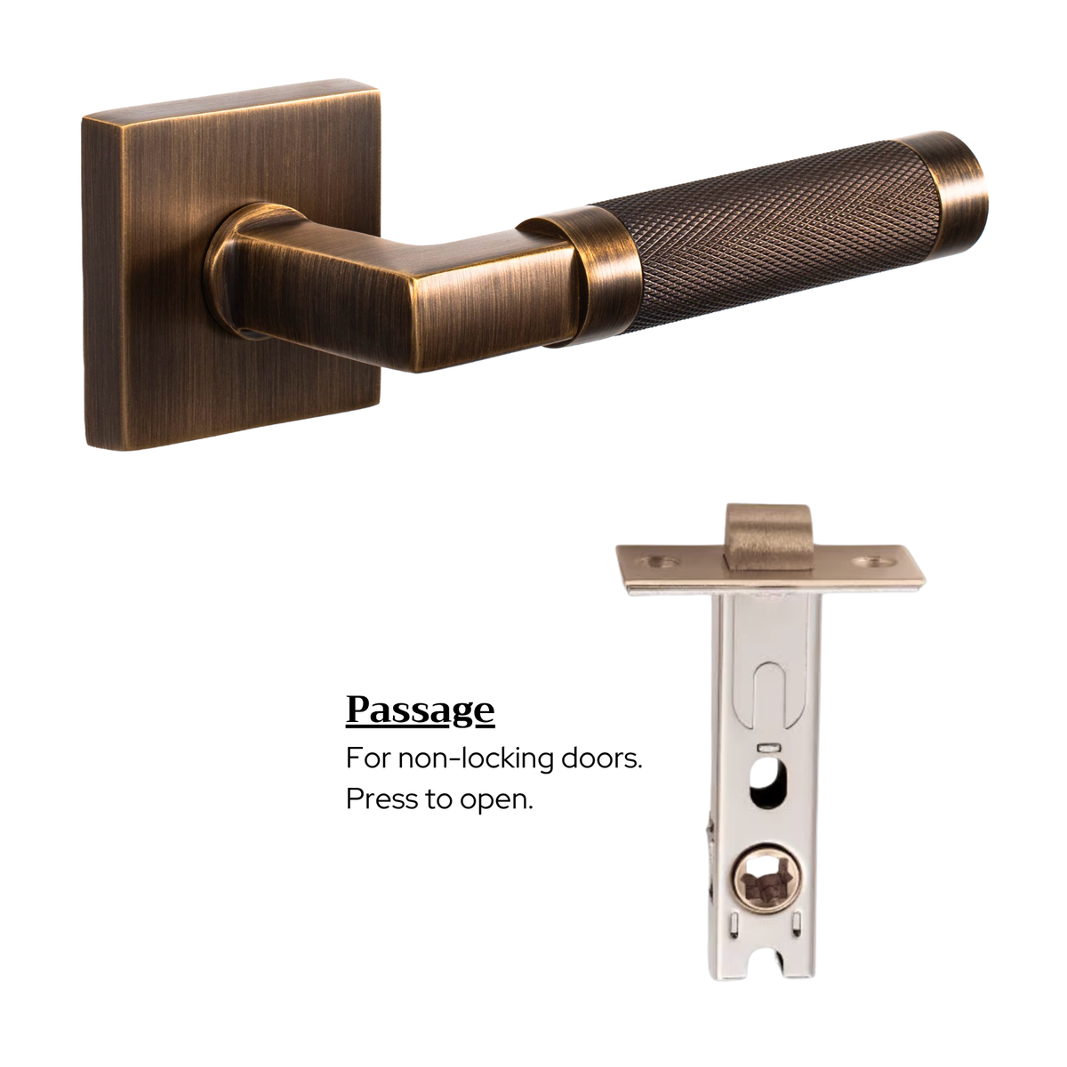 The Valencia — Knurled Solid Brass Handle Set