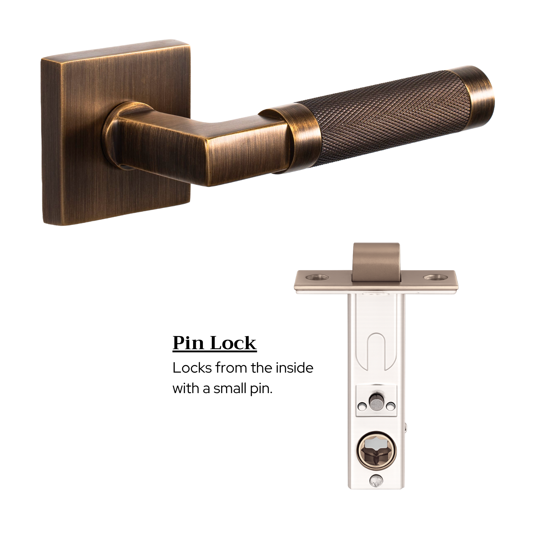 The Valencia — Knurled Solid Brass Handle Set