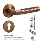 The Amalfi — Faceted Solid Brass Handle Set
