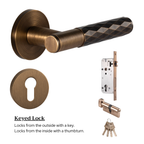 The Bristol — Faceted Solid Brass Handle Set