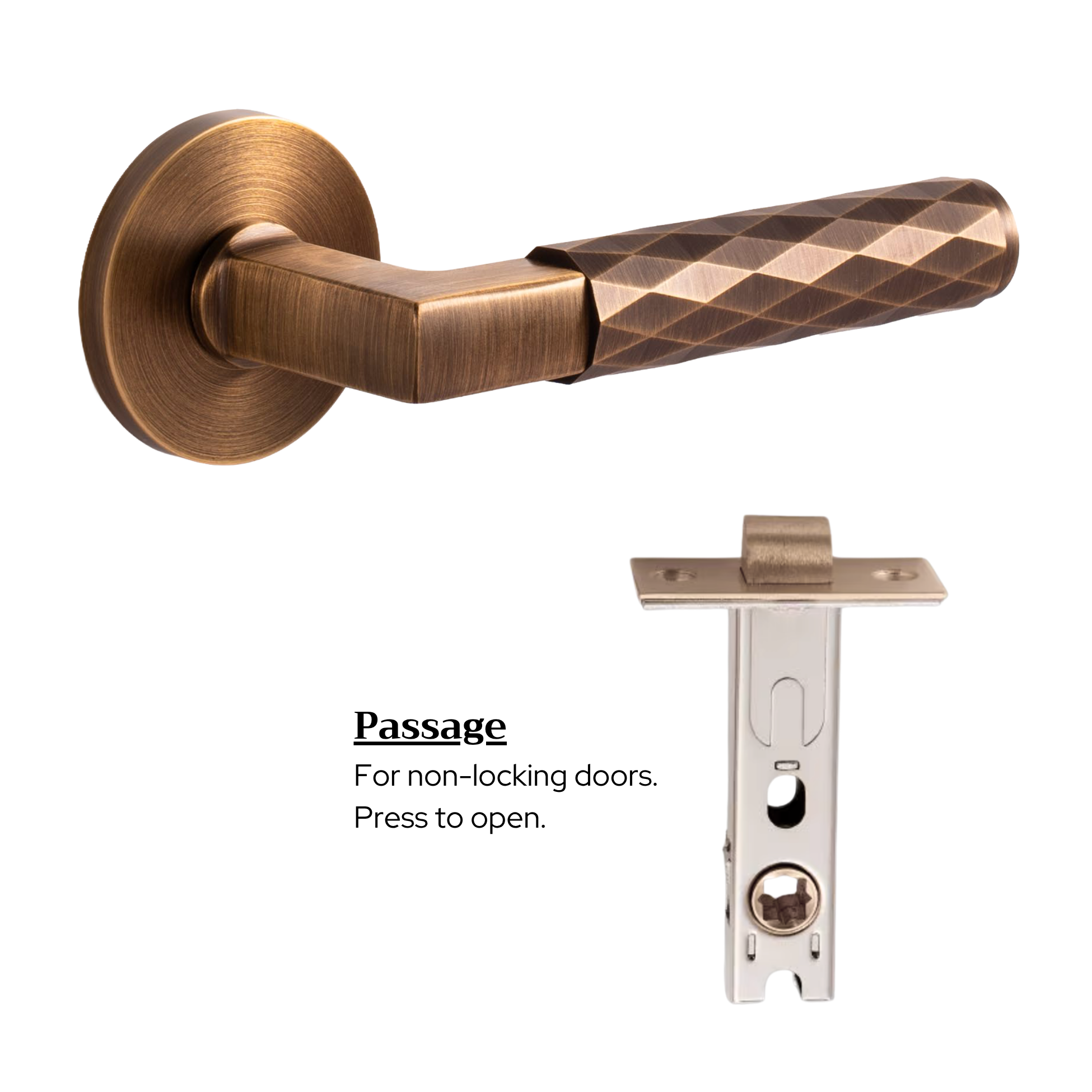 The Amalfi — Faceted Solid Brass Handle Set