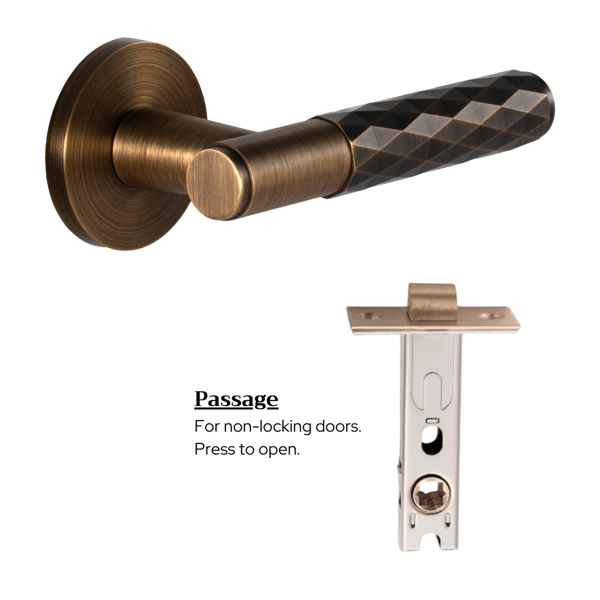 The Bristol — Faceted Solid Brass Handle Set