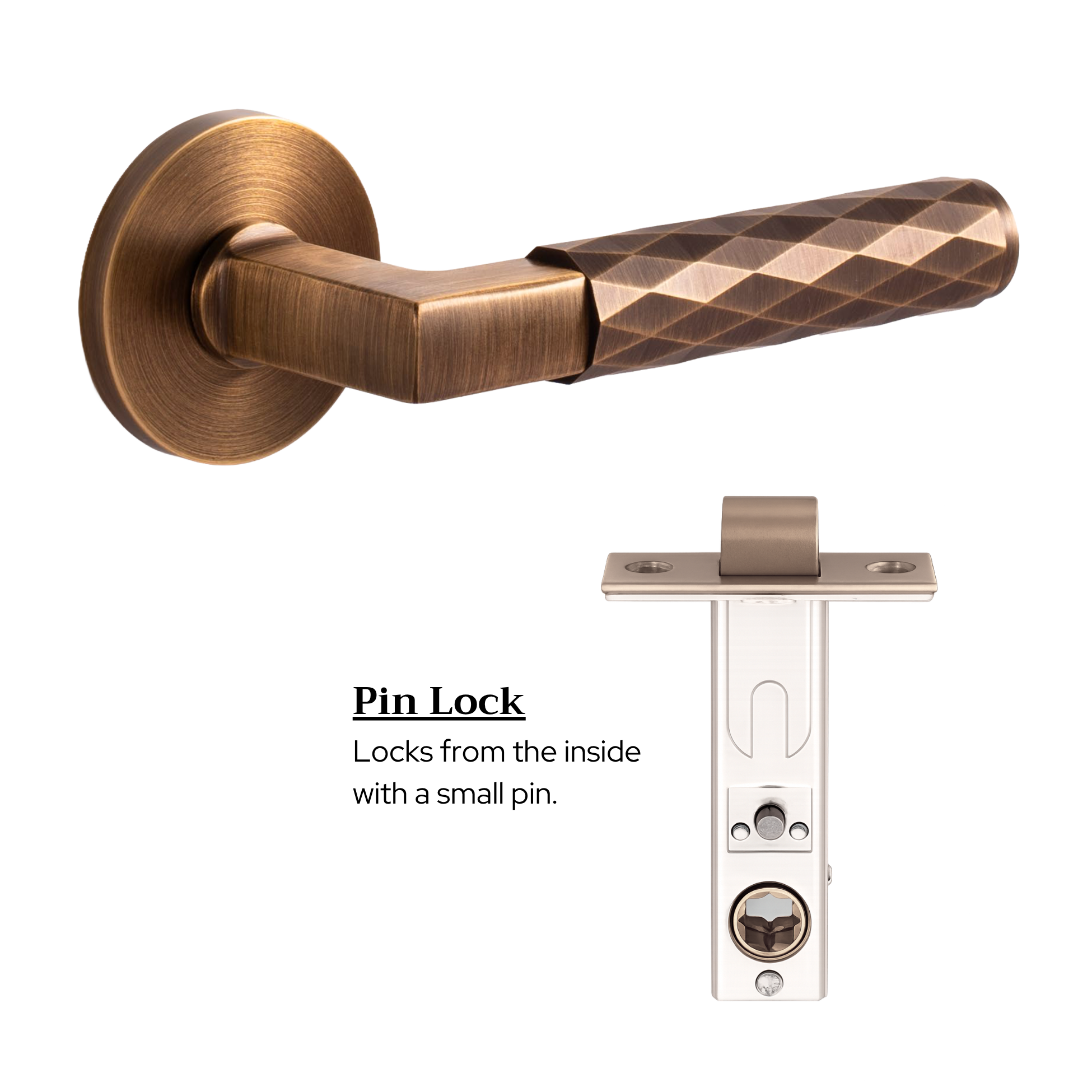 The Amalfi — Faceted Solid Brass Handle Set