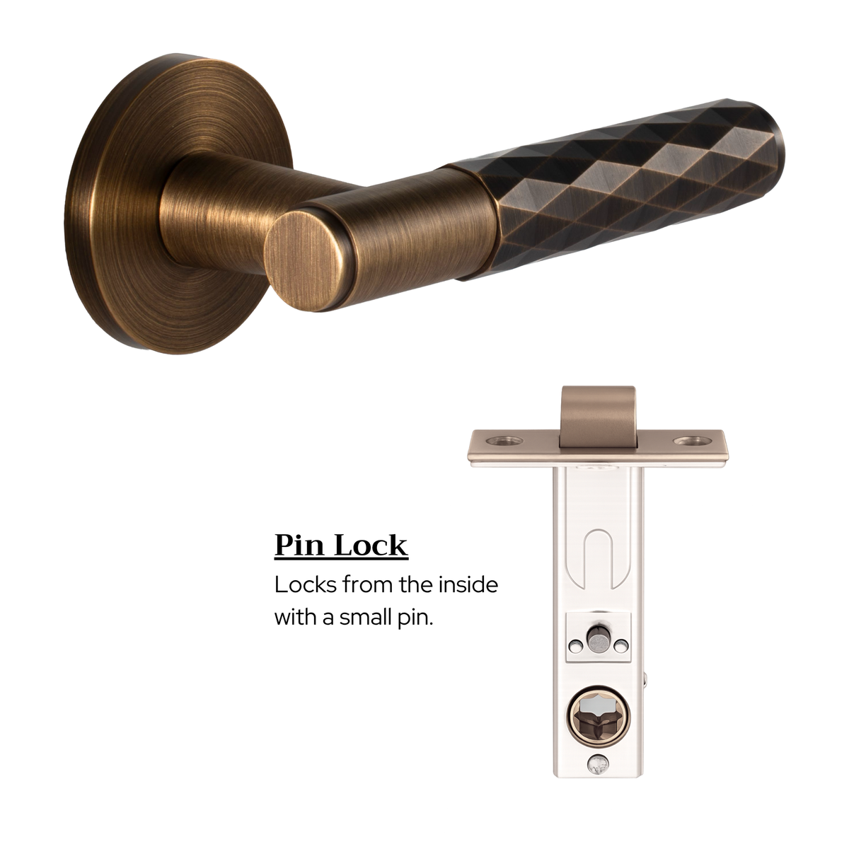 The Bristol — Faceted Solid Brass Handle Set