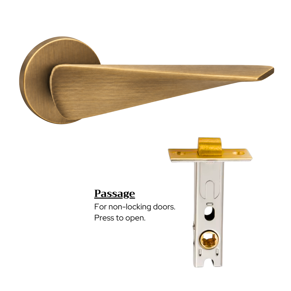 The Shoreditch — Smooth Solid Brass Handle Set