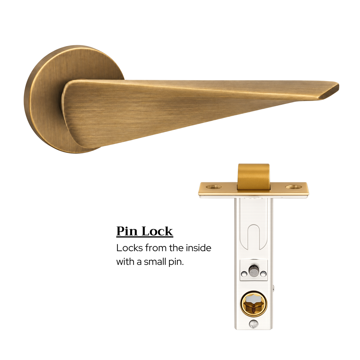 The Shoreditch — Smooth Solid Brass Handle Set
