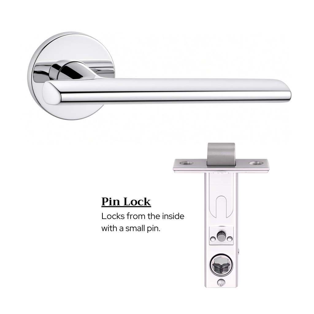 The Langley — Smooth Solid Brass Handle Set