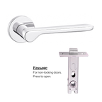 The Cannes — Smooth Solid Brass Handle Set