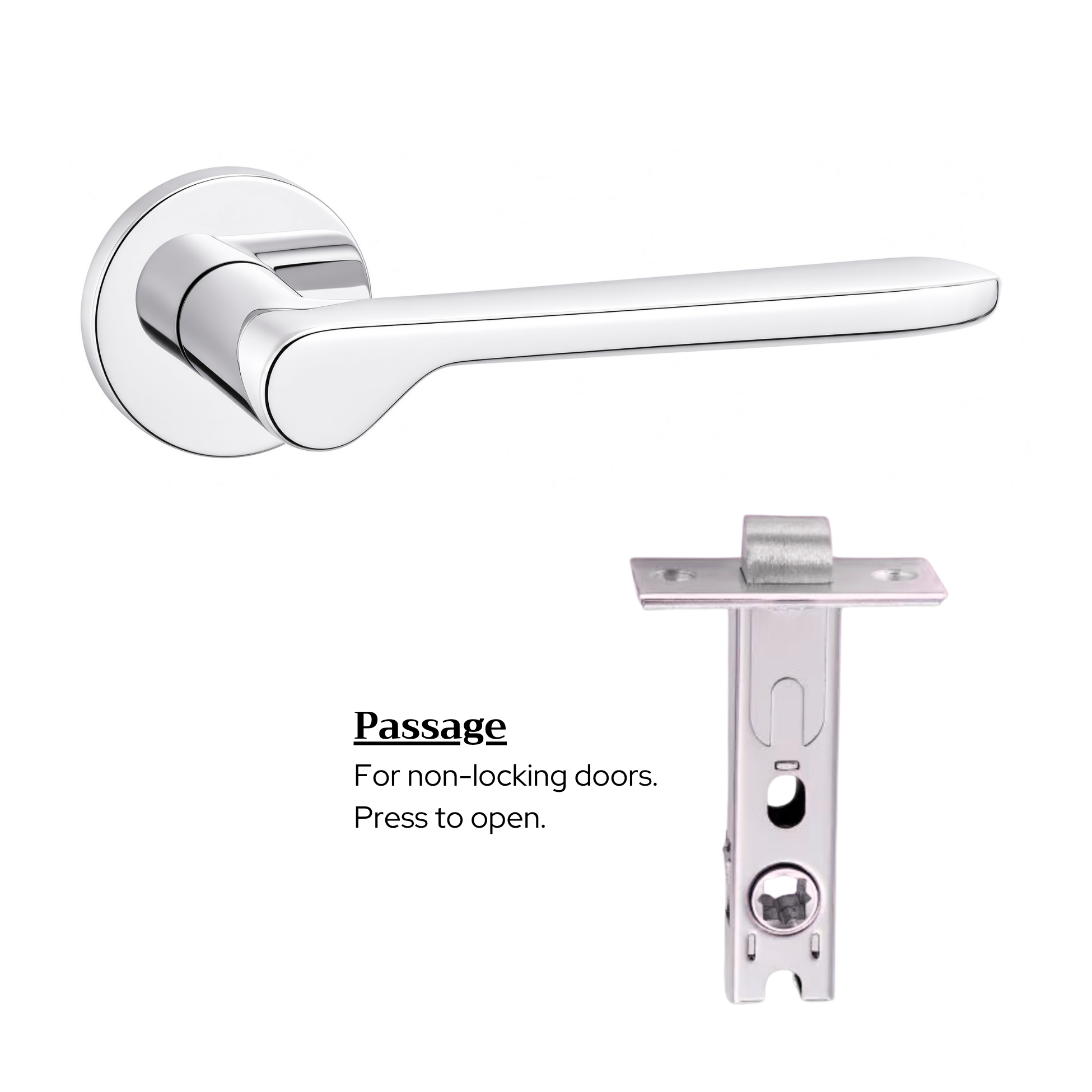 The Cannes — Smooth Solid Brass Handle Set