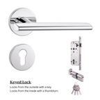 The Langley — Smooth Solid Brass Handle Set