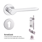 The Cannes — Smooth Solid Brass Handle Set