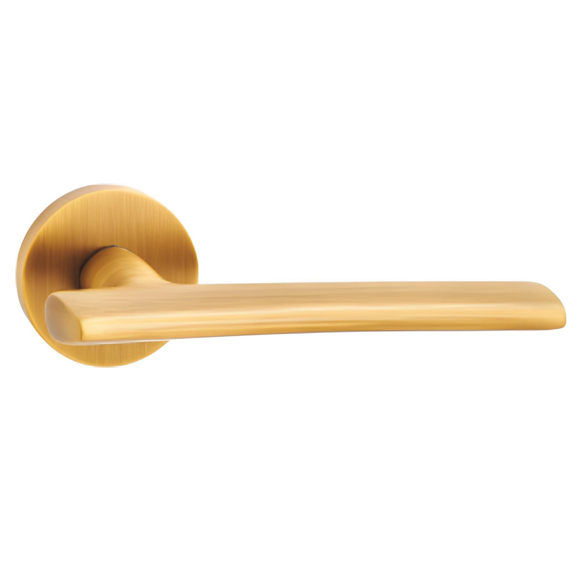 The Langley — Smooth Solid Brass Handle Set