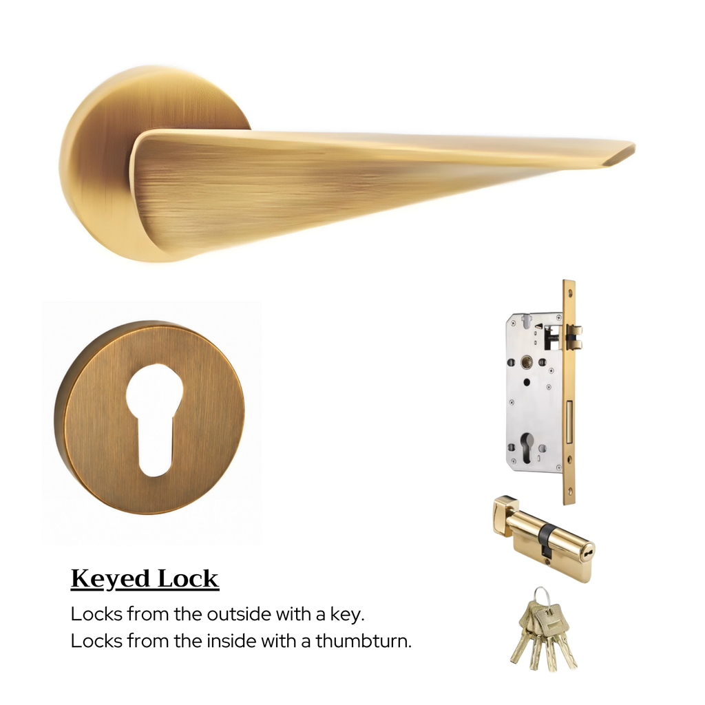 The Shoreditch — Smooth Solid Brass Handle Set