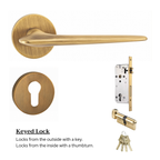 The Tilbury — Smooth Solid Brass Handle Set