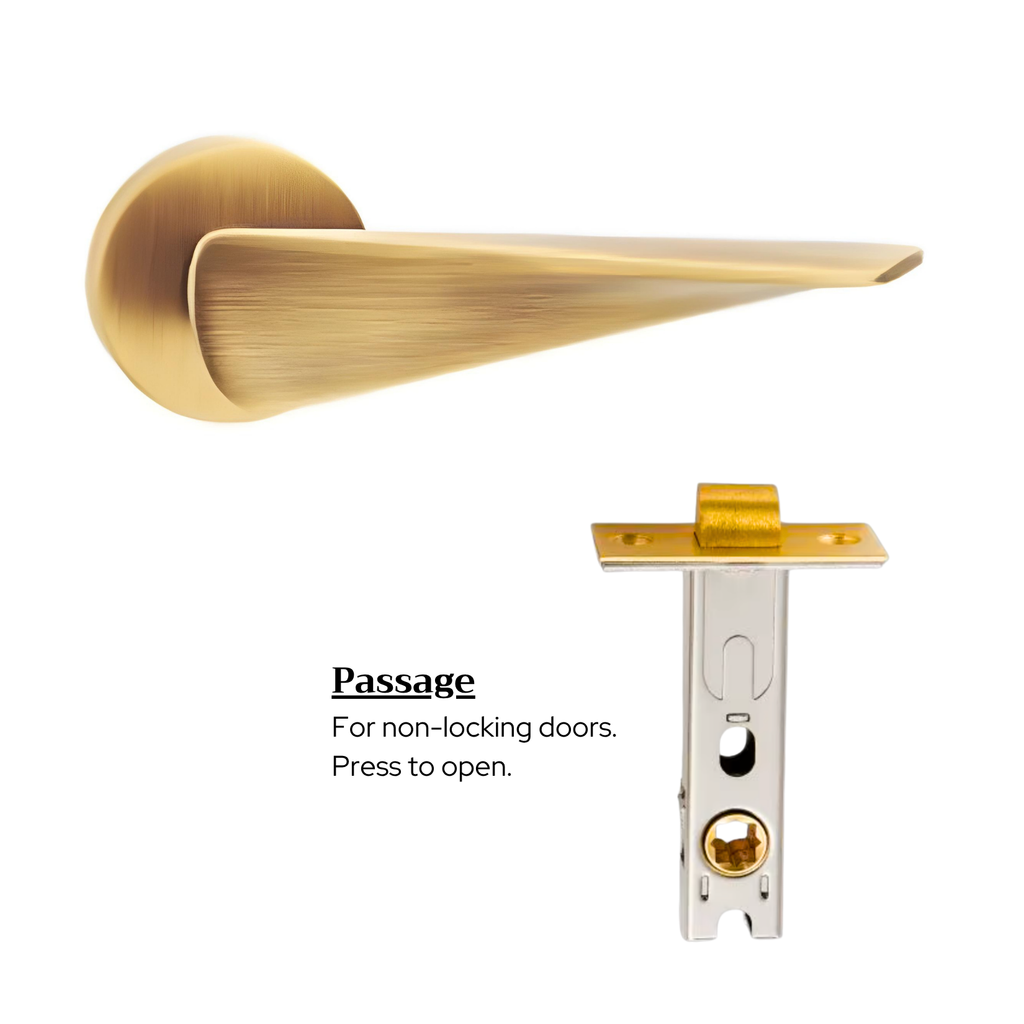 The Shoreditch — Smooth Solid Brass Handle Set