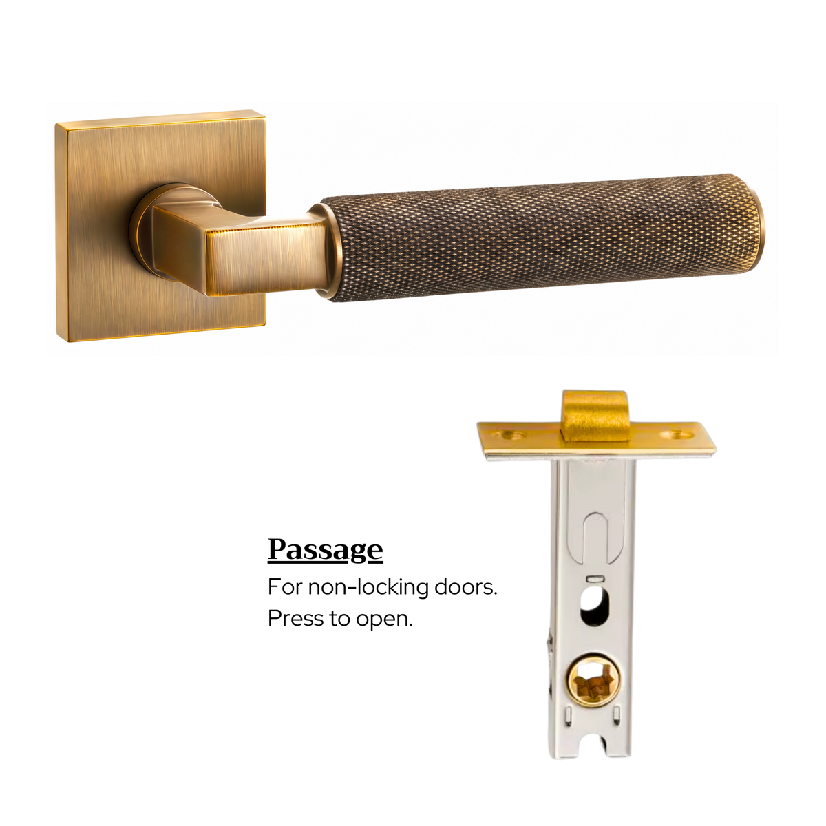 The Marlowe Studio — Knurled Solid Brass Handle Set