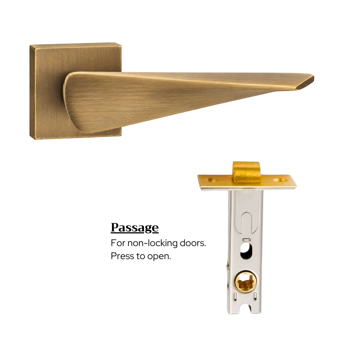 The Shoreditch — Smooth Solid Brass Handle Set