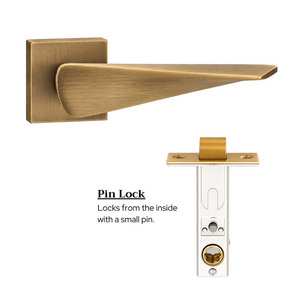 The Shoreditch — Smooth Solid Brass Handle Set