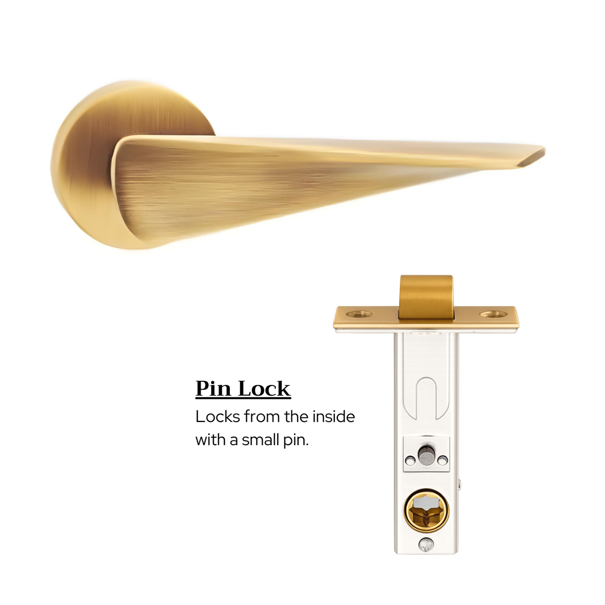 The Shoreditch — Smooth Solid Brass Handle Set
