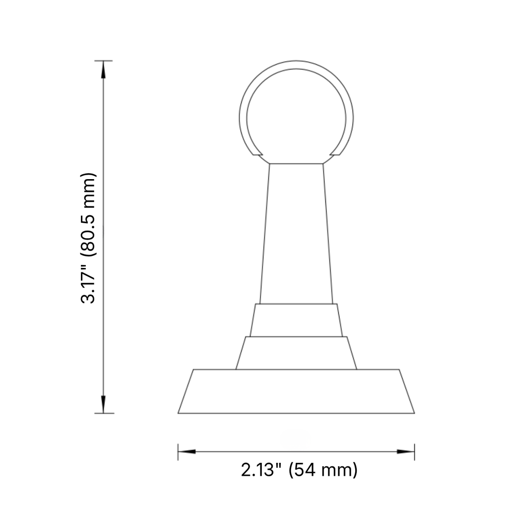 Magnetic Brass Pedestal Door Stop