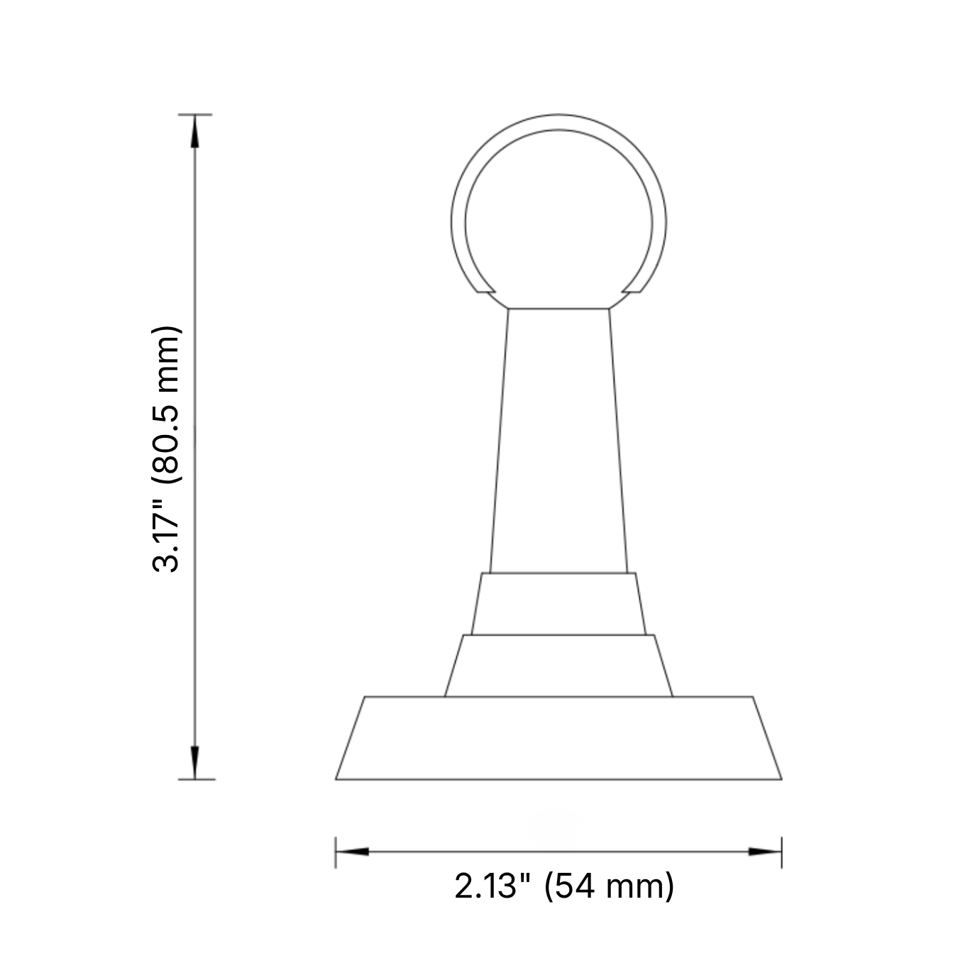 Magnetic Brass Pedestal Door Stop