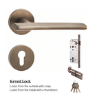 The Langley — Smooth Solid Brass Handle Set